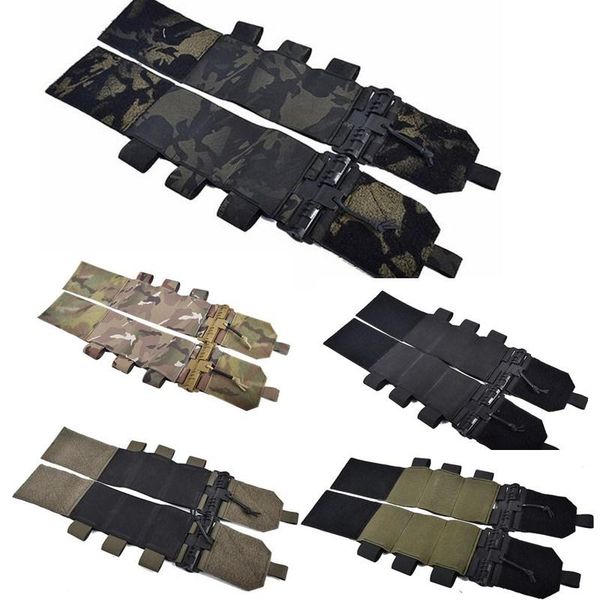 

waist support outdoors tactical military fcsk vest quick release buckle set elastic cover, Black;gray