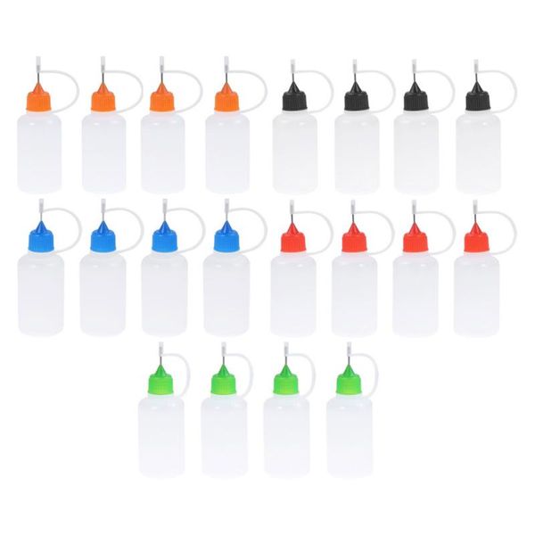 

storage bottles & jars 20pcs 30ml needle tip glue plastic oil can with steel