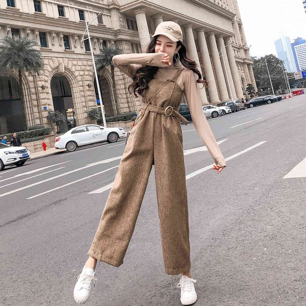 

llzacoosh fashion summer women jumpsuits & rompers casual spaghetti strap high waist wide leg pants playsuit 210514, Black;white