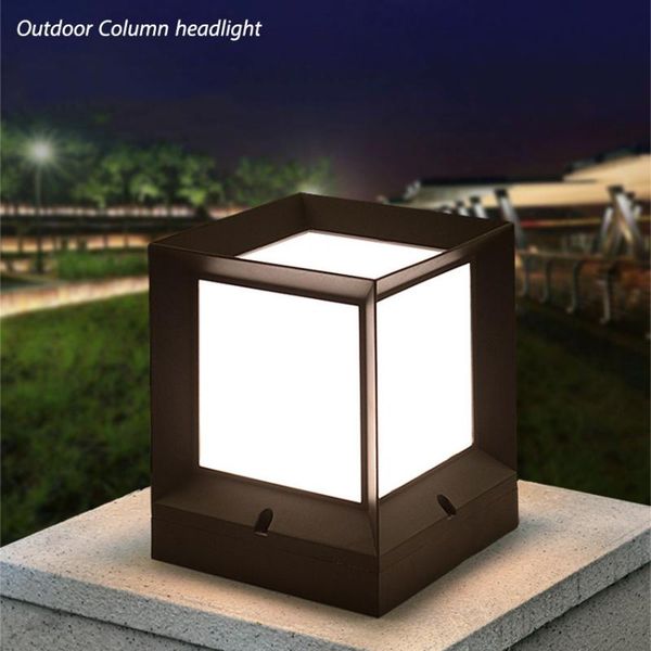 

simple e27 base outdoor column headlight wall light garden lamp waterproof villa landscape lawn bl113 lamps