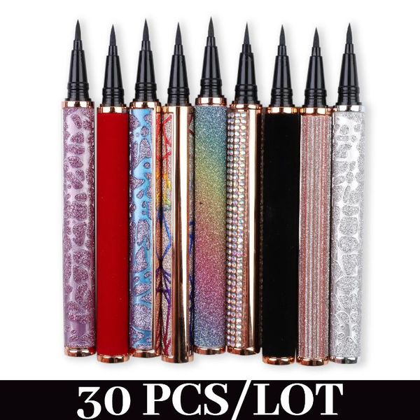 Cílios falsos TANDS 30 Pçs / lote Atacado Magnético Negro Líquido Eyeliner Longo Adesivo Lápis Sem Ferramentas