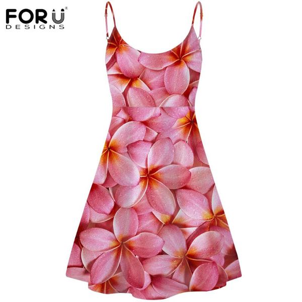 

casual dresses forudesigns hawaiian plumeria flowers pattern backless dress for girls outfits slip summer/autumn, Black;gray