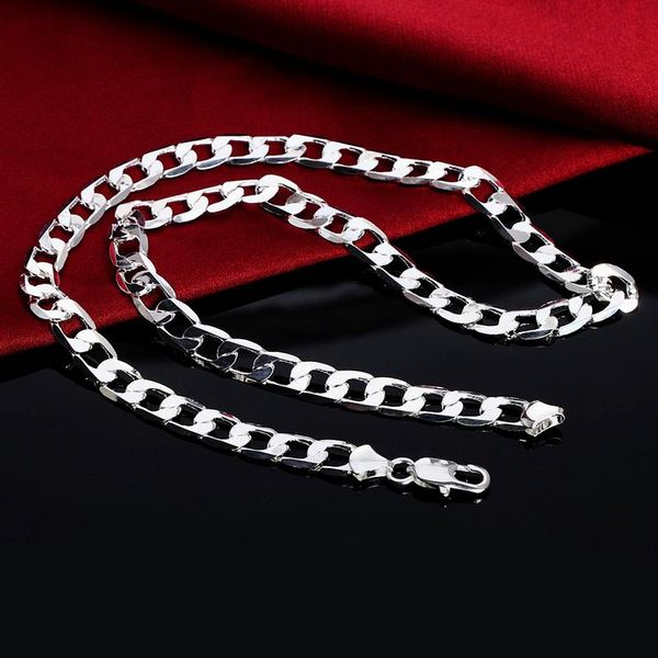 

chains fashion 925 sterling silver necklace men's & women's jewelry multi-size