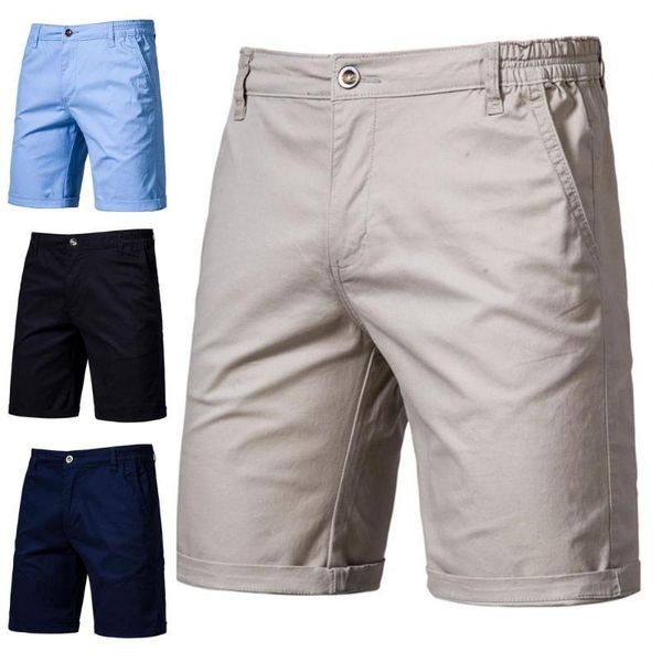 

men's shorts business all-match soft slim trendy mid waist men, White;black