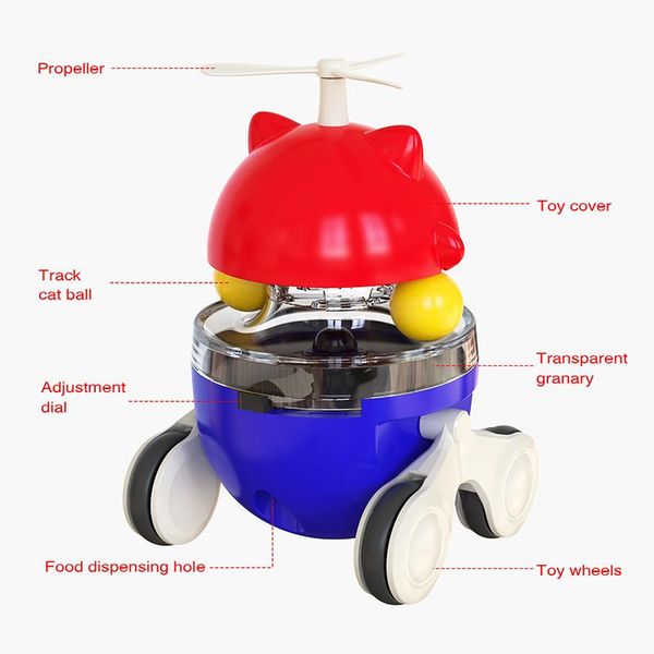 

cat toys cute tumbler turntable dropping ball interesting moving car with windmill durable pet supplies dfds889
