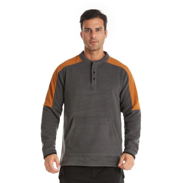 

men's hoodies & sweatshirts outdoor fleece color-blocking sweatshirt double-sided polar warm pullover all-match bottoming shirt streetw, Black