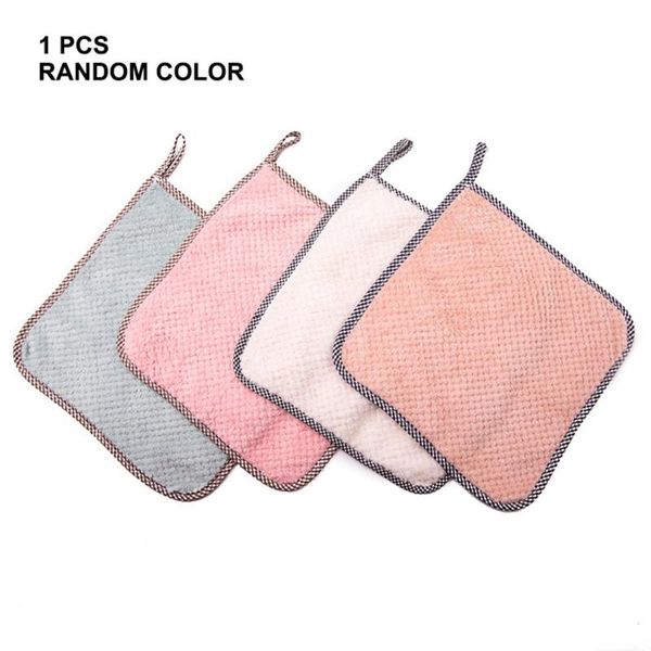 

disposable table covers 1 pc kitchen dish towel cloth rag non-stick oil thickened cleaning absorbent scourer random color