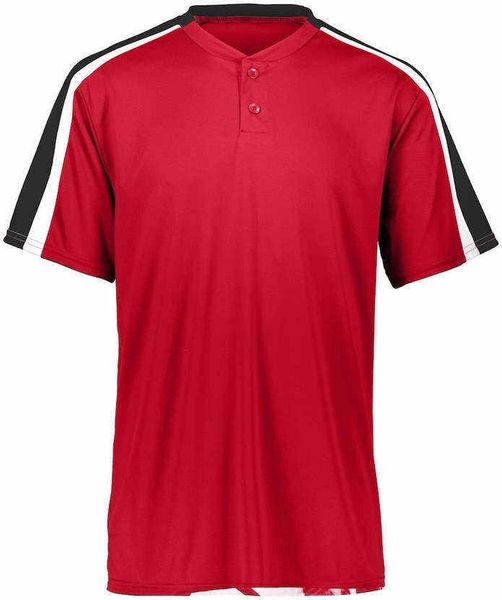 

011114144 blank custom jersey men women size s-3xl white button down pullover, Black;red