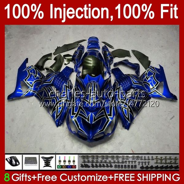 Corpo para Kawasaki ZX 14R ZX14R 06 07 08 09 10 11 HM17 Blue Black ZZR 1400 ZZR1400 14 R ZX-14R 2006 2007 2008 2009 2010 2011