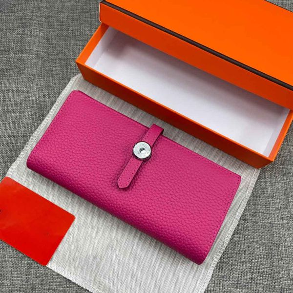 

women cowhide wallets red coin cell phone pocket ladies clasp clutch purses female wallet high quality, Red;black