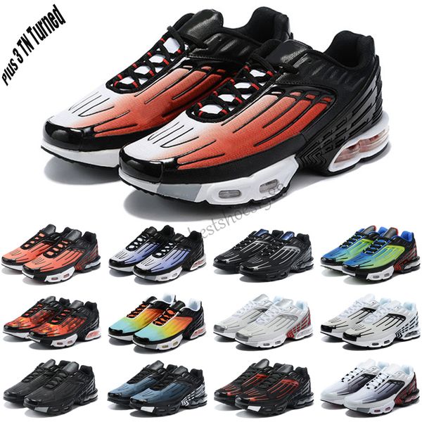 

plus iii 3 tn mens fashion tuned run shoes women chaussures black white triple sports sneakers requin blue spider eur36-45