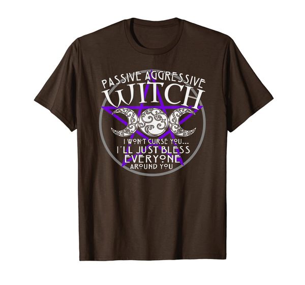

witch wiccan pagan shirt passive aggressive funny witch tee, White;black