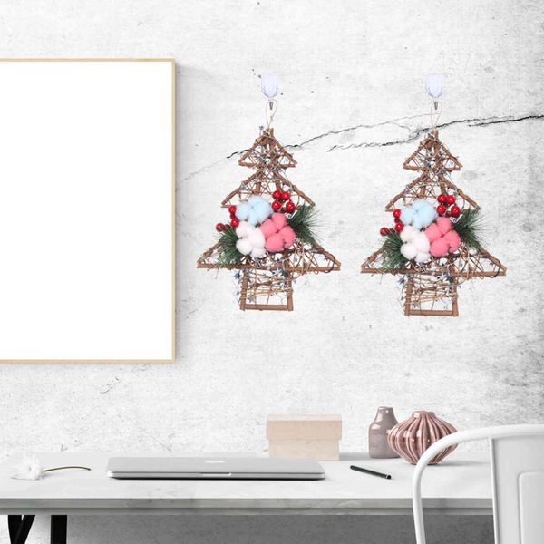 

new decorations living room tree decoration wall christmas flowers wooden pendant