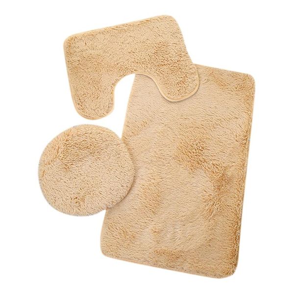 

carpets 2pcs microfiber bathroom rugs set shaggy soft bath mat & u-shaped toilet rug non-slip machine wash dry absorbent shower ju8