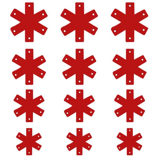 

mats & pads 12pcs practical pot cushions felt pan for protection (red)