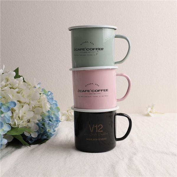 

mugs exported to finland retro french nostalgic thickened enamel mug coffee cup water gift