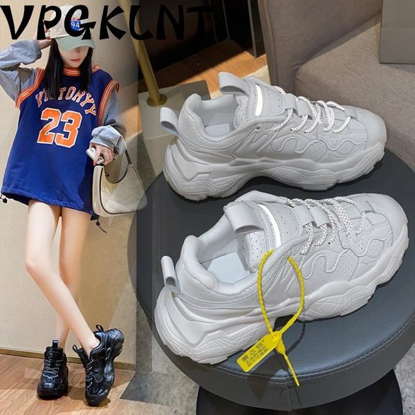 

dress shoes daddy women's tide spring korean student platform sports, Black