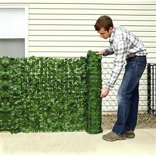 

0.5*1m artificial hedge leaves faux lvy leaf privacy fence screen for garden backyard green mesh balcony decorative flowers & wreaths