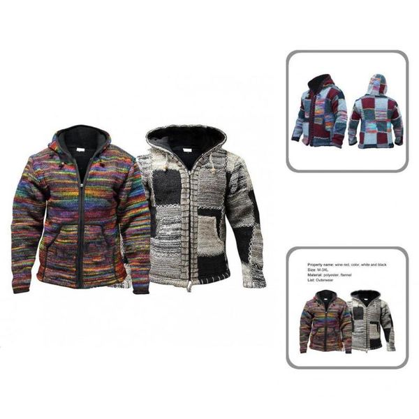 

men's sweaters jacket cardigan stretchy comfy warm men casual knitted coat outerwear, White;black