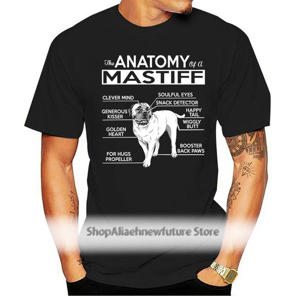 

men's t-shirts 2021 short sleeve casual anatomy of a mastiff tshirt summer man t shirt good quality, White;black
