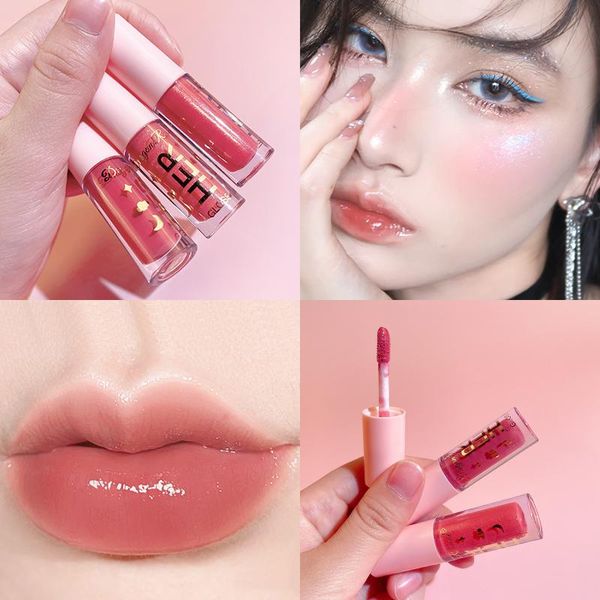 

lip gloss water glass white and easy to color waterproof lipstick moisturizer hydrating lips makeup cosmetics mirror glaze