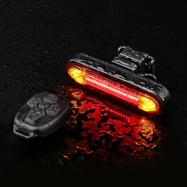 

bicycle light remote turn signal tail usb charging mountain bike road waterproof riding warning lights