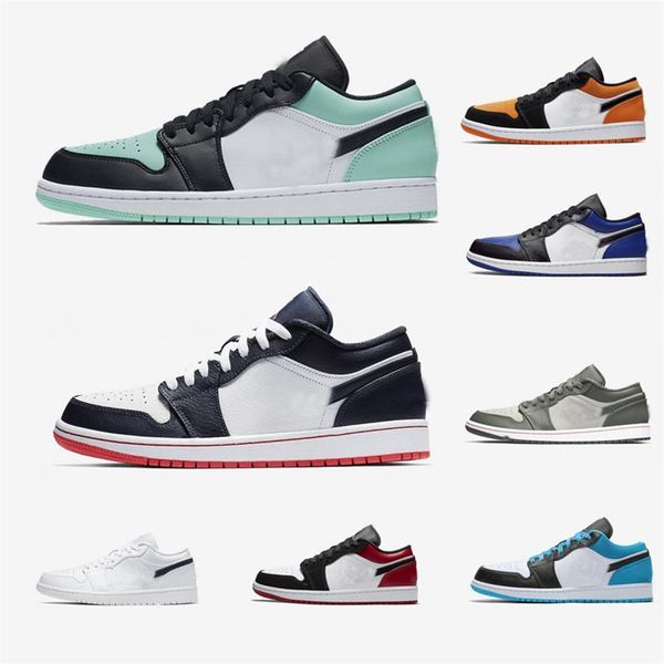 

jumpman 1 low basketball shoes 1s og unc court purple red orbit aurora smoke grey bred university gold trainers sneakers with box