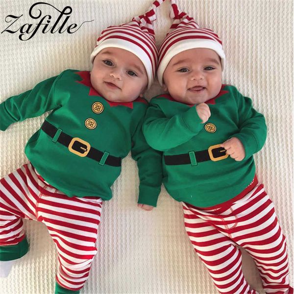 Zafille 3PCS Baby Рождественский наряд 2022 года костюм девушка одежда для рождения моего первого мальчика 211007