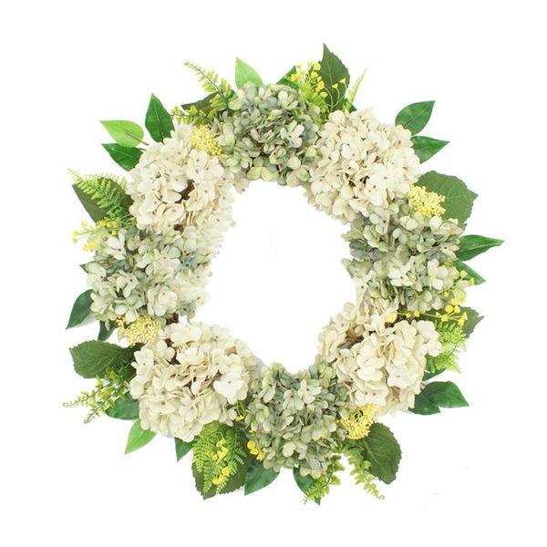 

decorative flowers & wreaths antique wall hanging garland hydrangea wreath spring vintage 55cm european and american retro green artificial