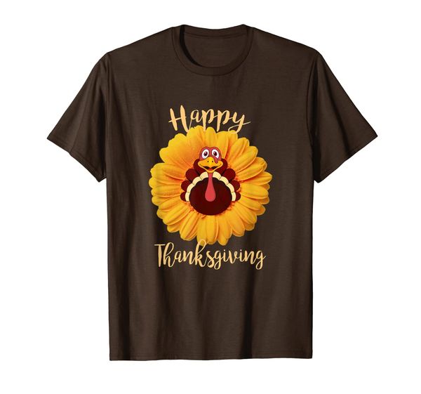 

happy thanksgiving turkey costume sunflower turkey gift t-shirt, White;black