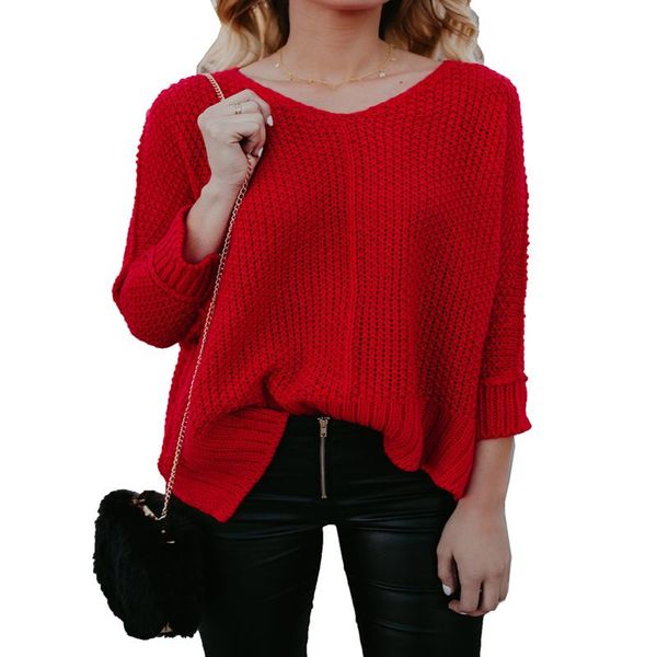 

women's sweaters women sweater autumn knit solid loose pullovers coat female blouse long plus size, White;black