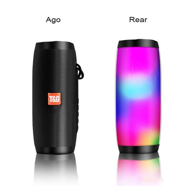 

tg157 led wireless portable bluetooth speakers outdoor column sound box speaker with mic support tf fm usb