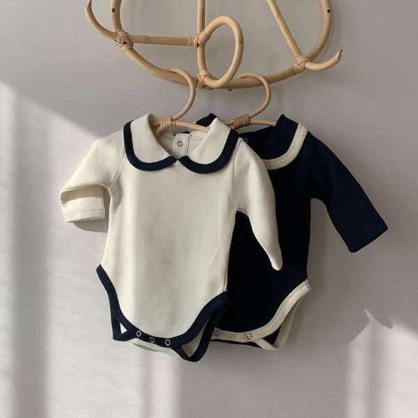 

jumpsuits 2021 boys girls romper cotton winter full sleeve fashion babys jumpsuit 6-24 month, Blue