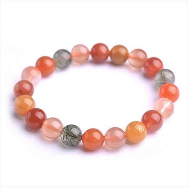 

beaded, strands colorful crystal beaded bracelet natural stone healing yoga bangles for women friend birthday lucky fashion jewelry accessor, Black