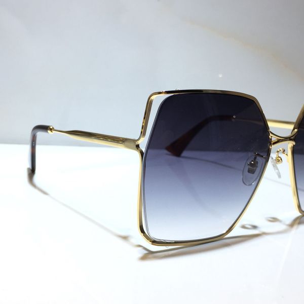 Sonnenbrille für Damen, klassische Sommermode, 0817S-Stil, Metall- und Plankenrahmen-Brille, UV-Schutzlinse, 0817 AXZS