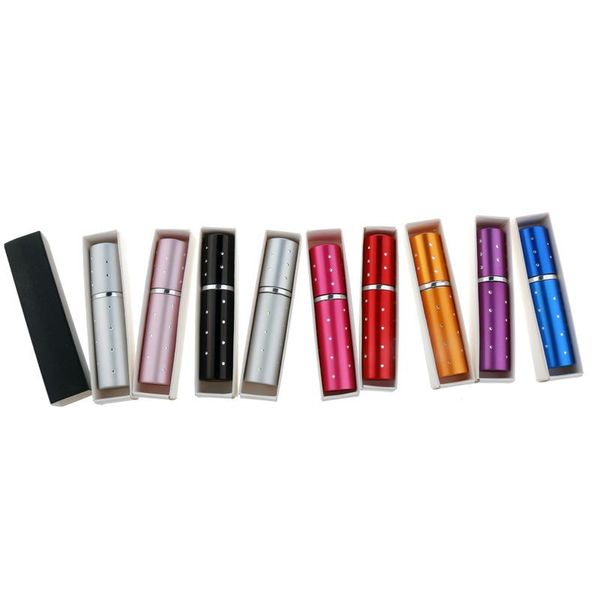 

storage bottles & jars mini 5ml perfume refillable bottle empty spray pump metal housing glass liner diamond toner vial small cosmetic atomi