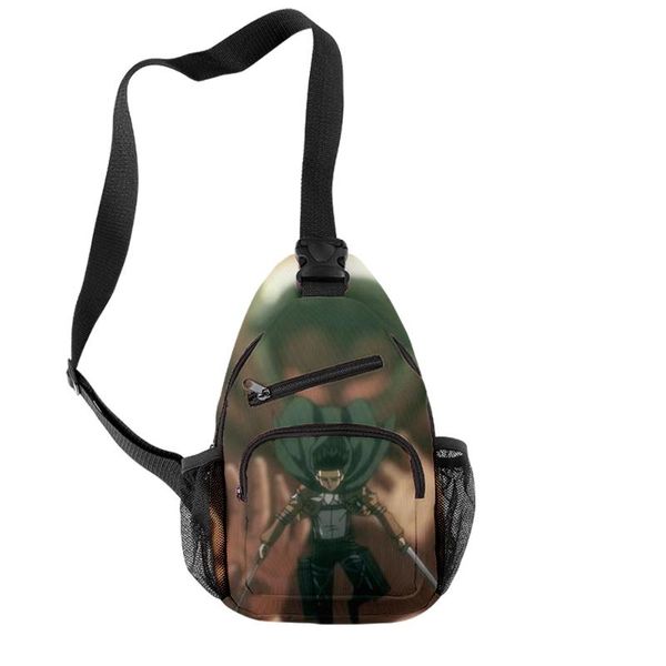 

men's hoodies & sweatshirts aot one-shouldered backpack attack on titan anime bag oxford materials, Black