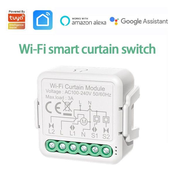 

smart home control tuya mini curtain on-off device switch wifi timer voice app life alexa google
