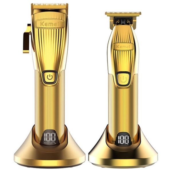 

professional lithium ion electric hair clipper for men barber shop rechargeable trimmer powerful beard cutting tool 220312