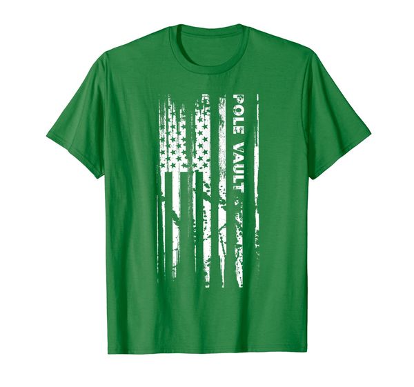 

usa american pole vault tshirt, pole jumping gifts, White;black
