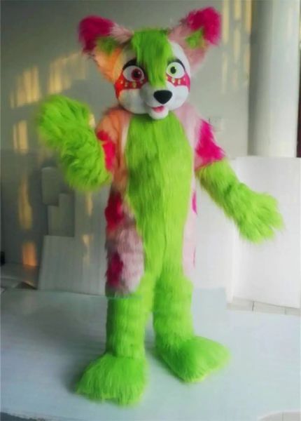 

2022 halloween colorful husky dog mascot costume cartoon anime theme character adults size christmas carnival birthday party outdoor outfit, Red;yellow
