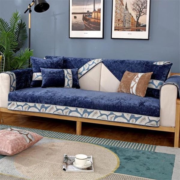 

chair covers chenille solid velvet fabric sofa cover non-slip backrest armrest towel home decoration