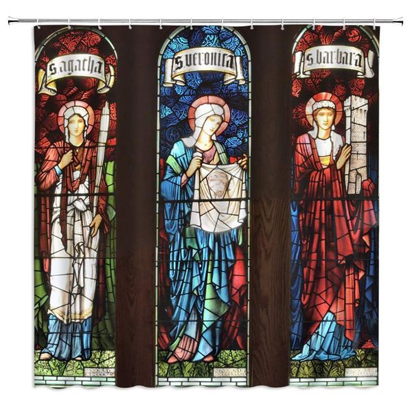 

religion shower curtain portraits of western christian disciples,70x70 inch polyester fabric bathroom accessories curtains with