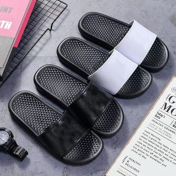 

slippers 370 trend summer flip-flops outer wear trendy thick bottom sandals flat shoes for women designer men funny, Black