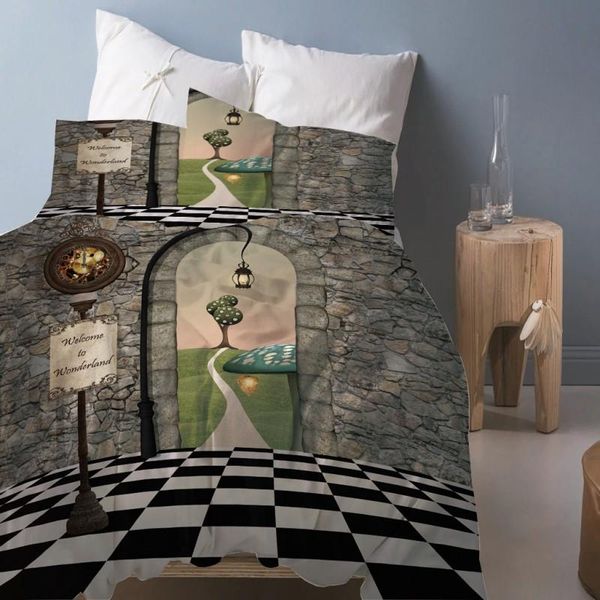 

bedding sets cartoon architecture fashion home textiles single bed double duvet cover pillow case sheet boy girl set