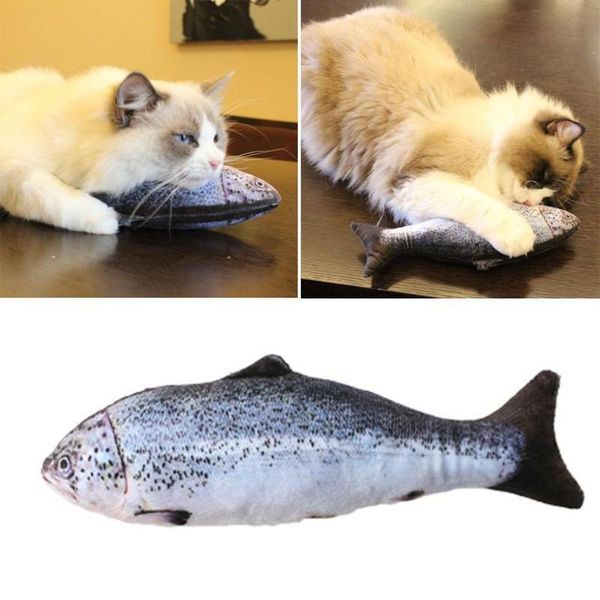 

catnip fish pet cat toy simulation supplies crazy plush pillow toys