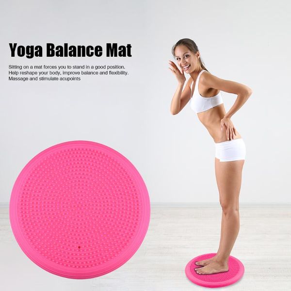 

yoga mats gym inflatable mat stability wobble massage pad disc exercise tools women sport workout training equipment