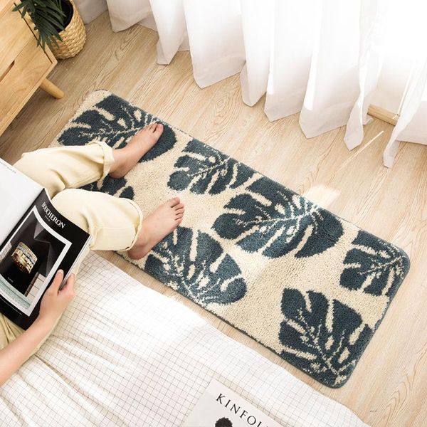 

carpets nordic simple entrance carpet location household strip bedroom bedside kitchen bathroom water absorption non slip mat pad
