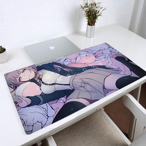 

mouse pads & wrist rests large anime mousepad gamer cute kawaii xl gaming pad rubber otaku locking edge big fashion lapnotebook desk mat