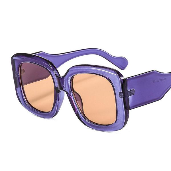 

fashion oversized square sunglasses women vintage gradient eyewear men trending green purple sun glasses shades uv400, White;black
